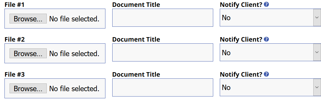 screenshot of page for attaching documents to conference